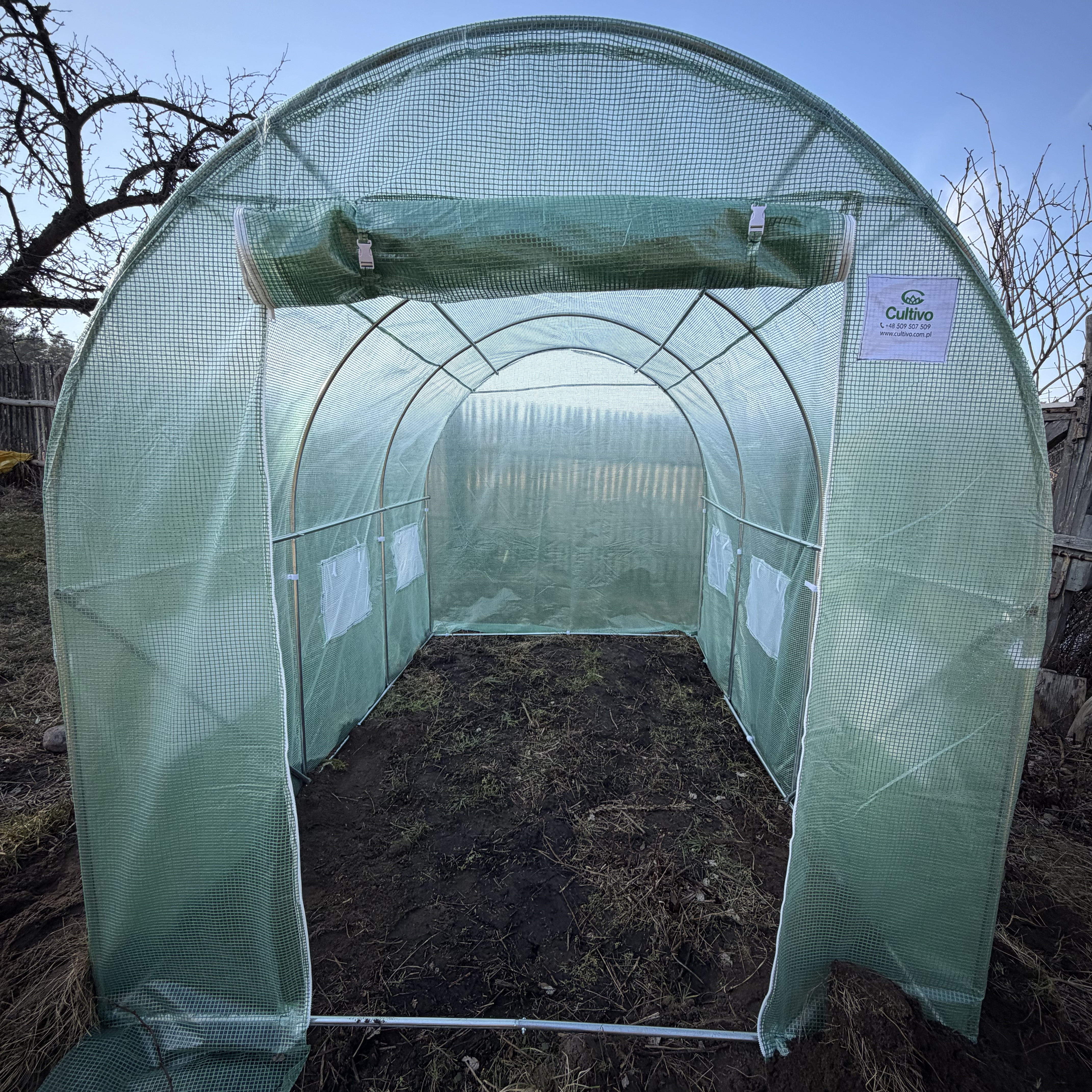 Zahradní fóliovník Cultivo 2x3x2 m (6 m2) zelený fotografie realizace 5