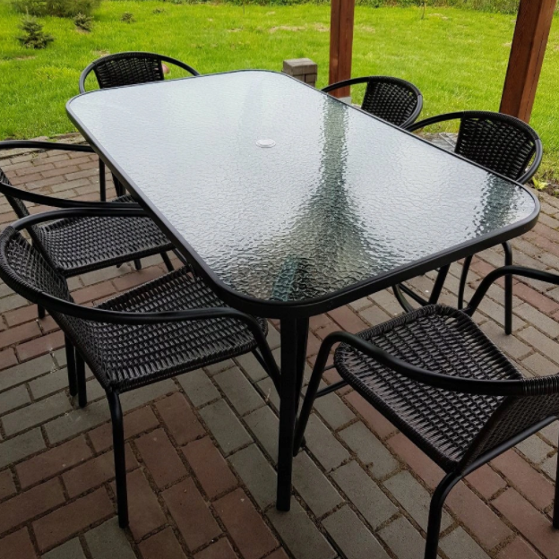 Zahradní stůl Bjørkka HOLIDAY 150 cm se sklem fotografie realizace 2