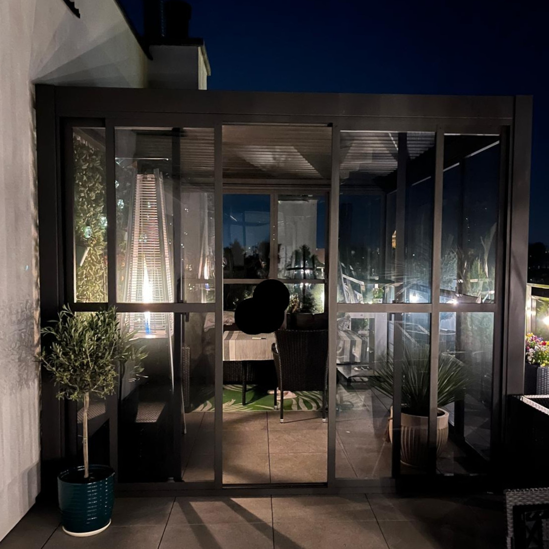 Hliníková pergola Gutroof Premium 3x4 m antracit fotografie realizace 1