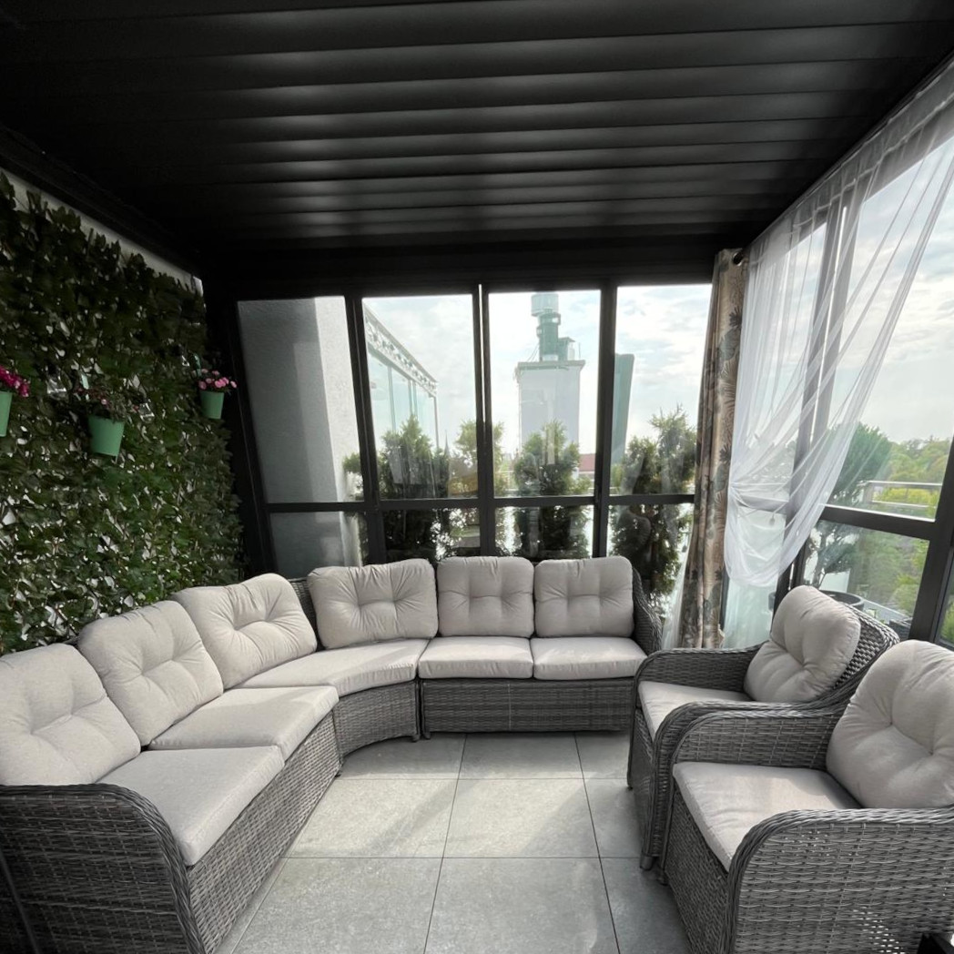 Hliníková pergola Gutroof Premium 3x4 m antracit fotografie realizace 2