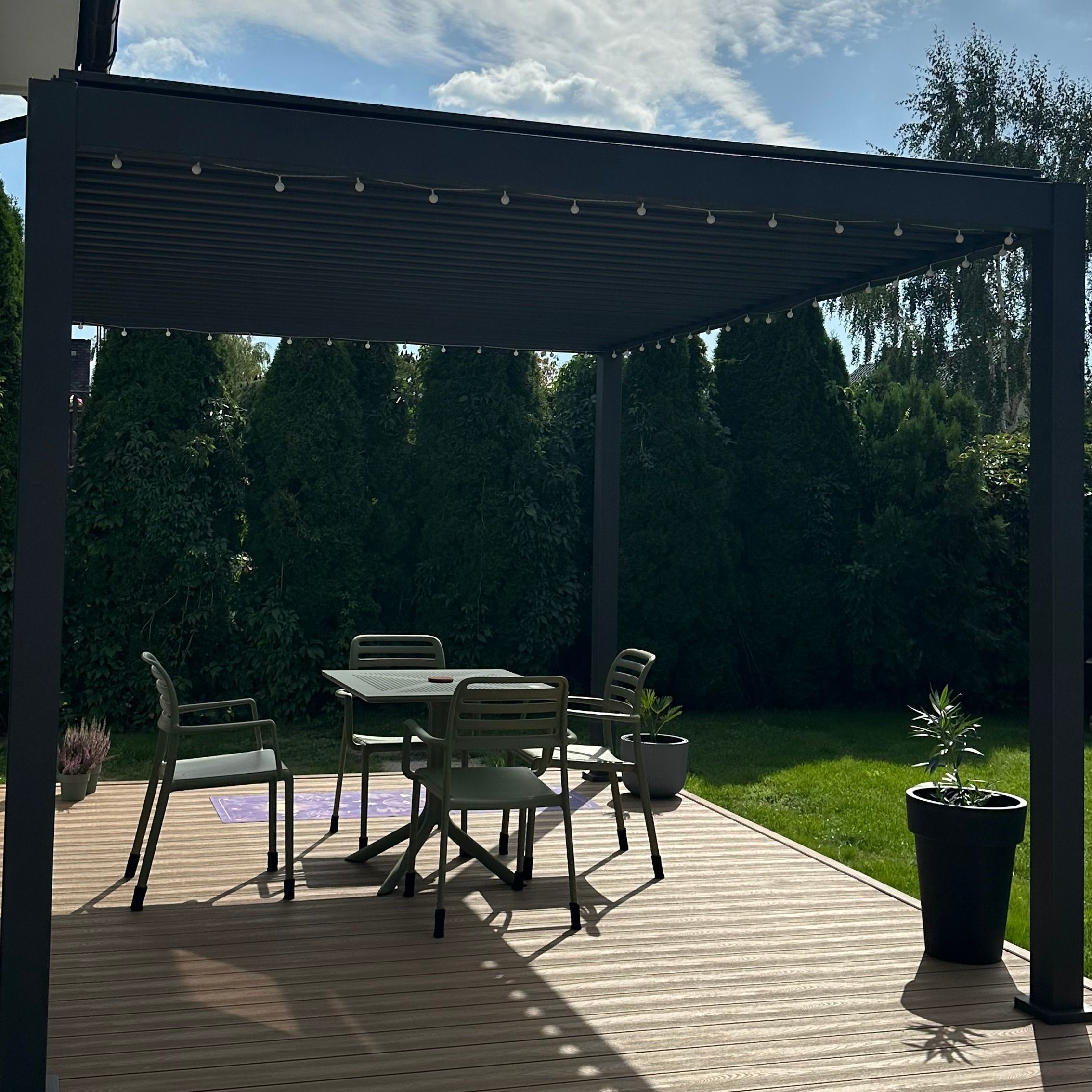 Hliníková pergola Gutroof Premium 3x4 m antracit fotografie realizace 14
