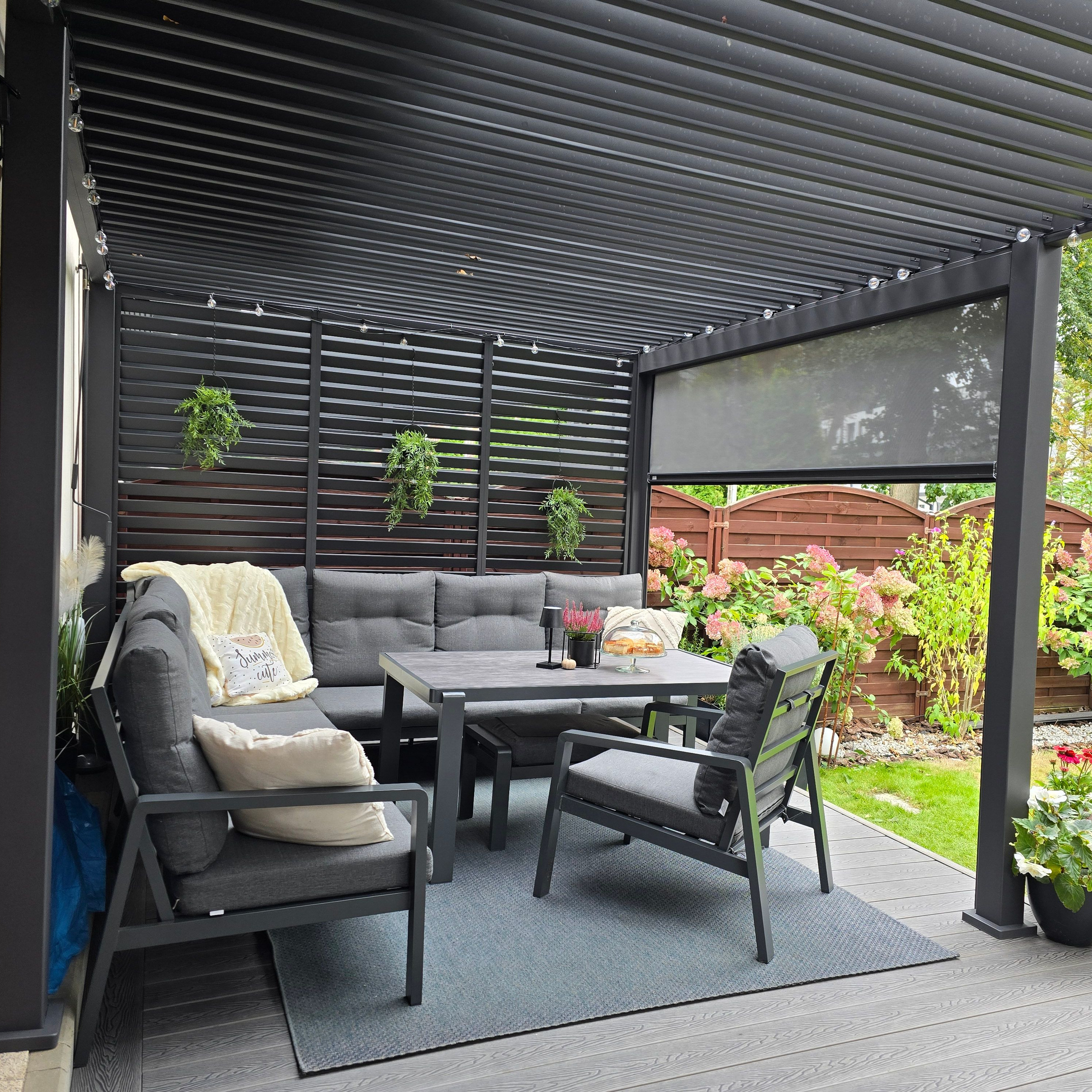 Hliníková pergola Gutroof Premium 3x6 m antracit fotografie realizace 19