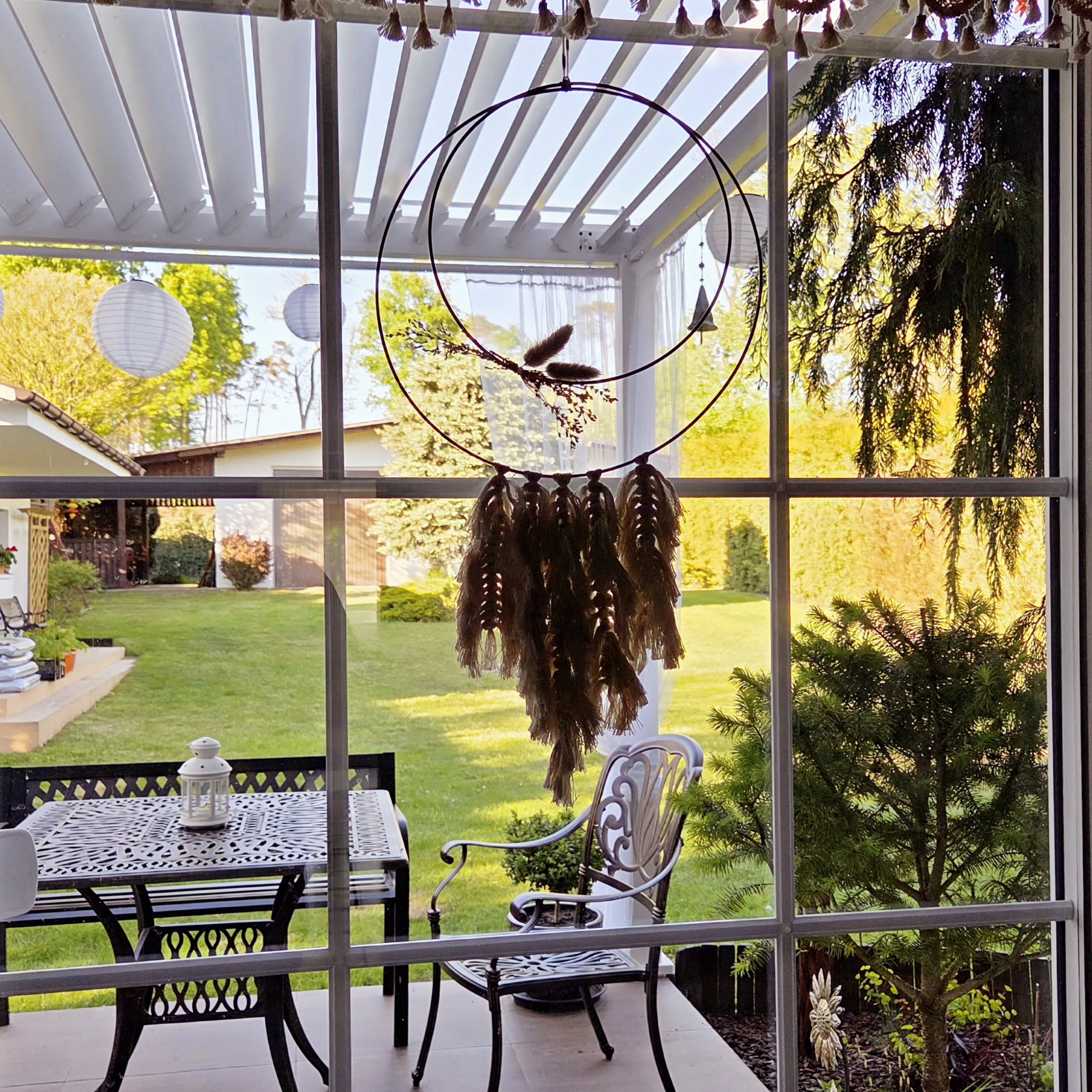 Hliníková pergola ke stěně Gutroof Premium 3x3 m bílá fotografie realizace 2
