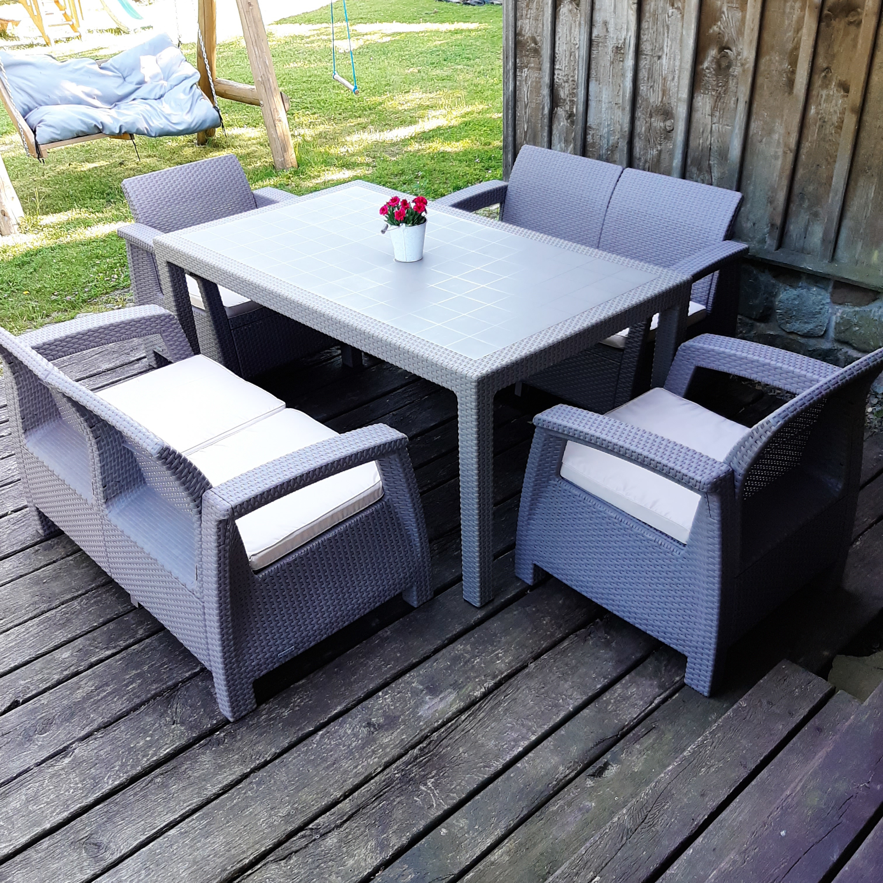 Zahradní set Keter CORFU FIESTA II Cappuccino fotografie realizace 1