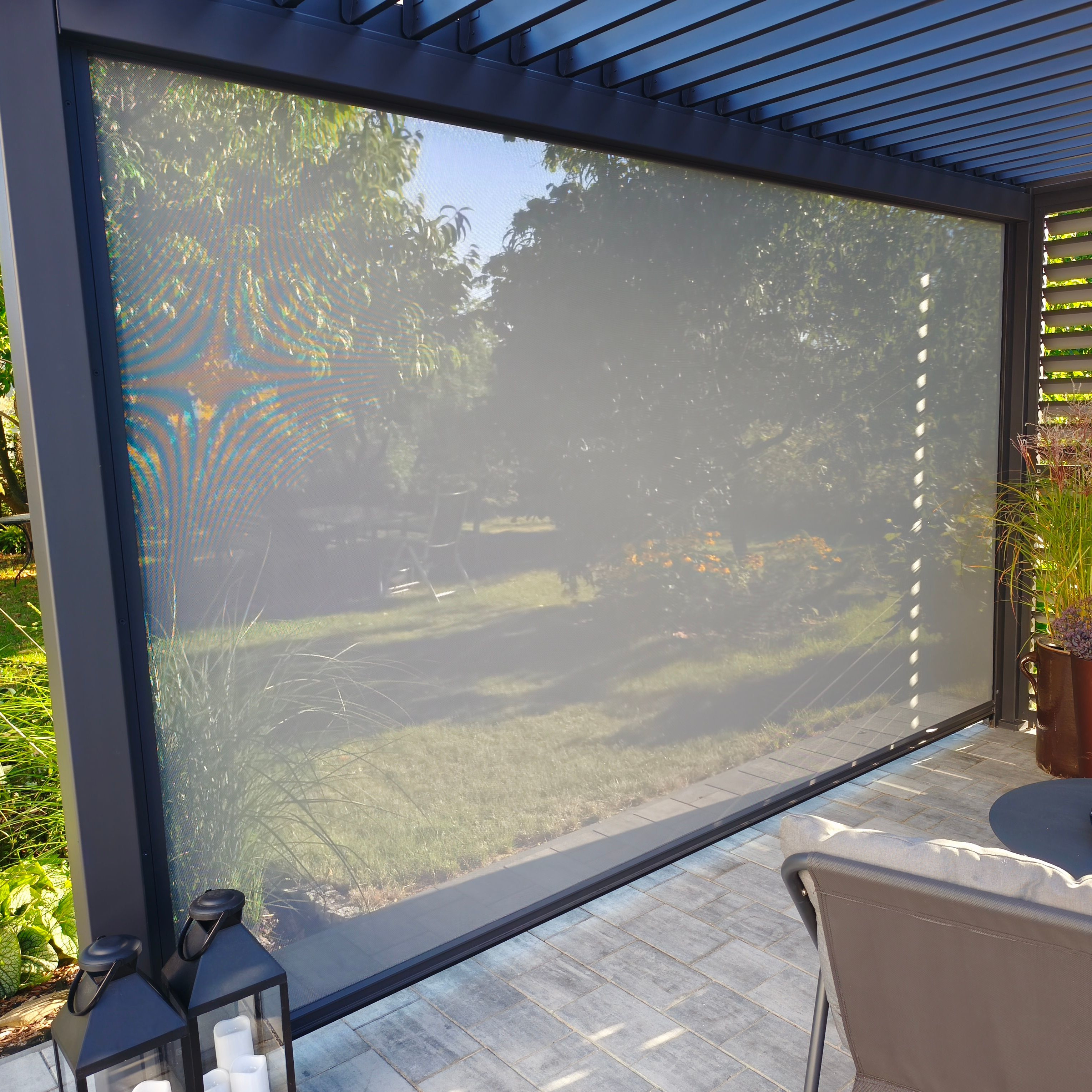 Roleta pro pergoly Gutroof Premium 4 m antracit fotografie realizace 3