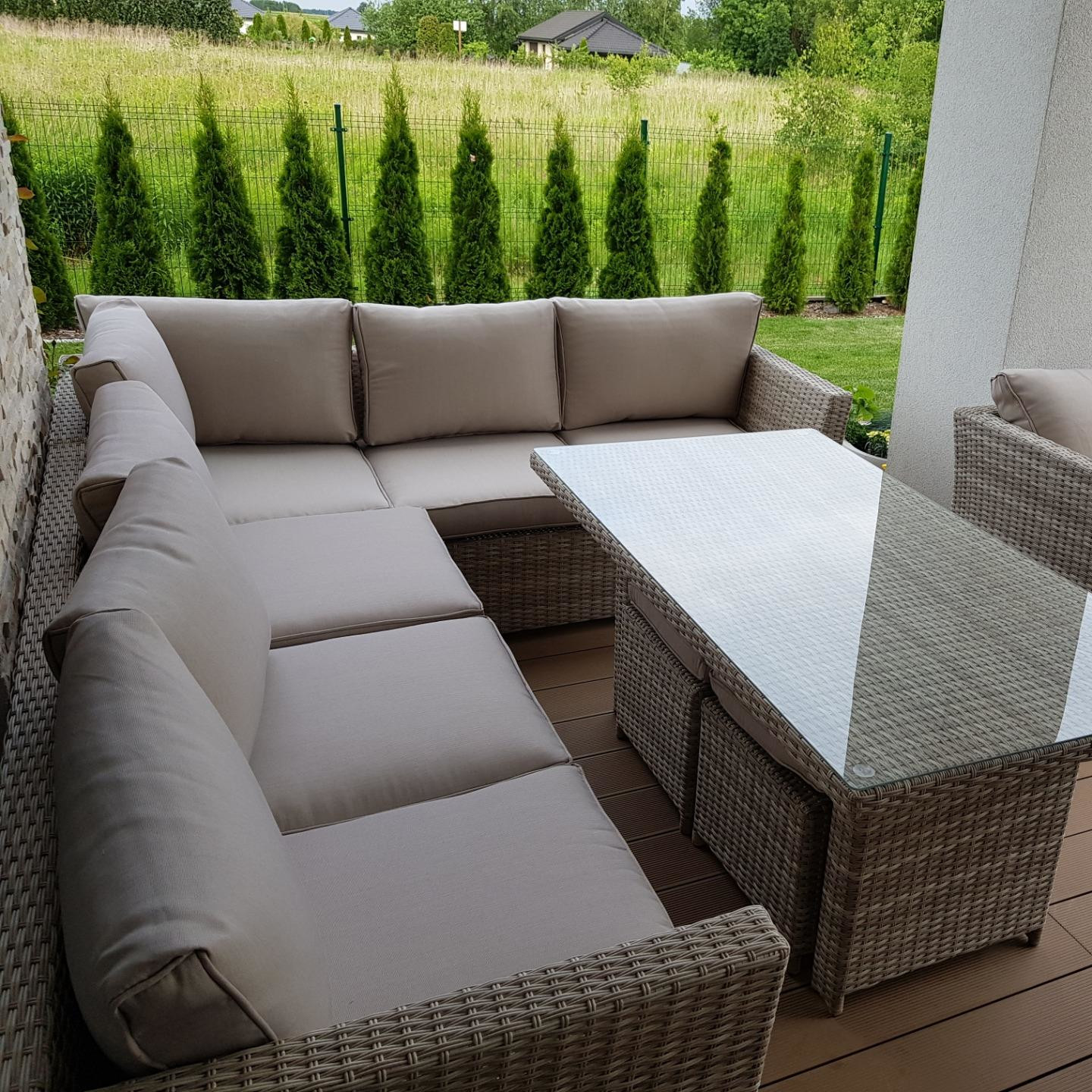 Zahradní rohová sestava Bjørkka Moniz Dining Plus Beige fotografie realizace 1
