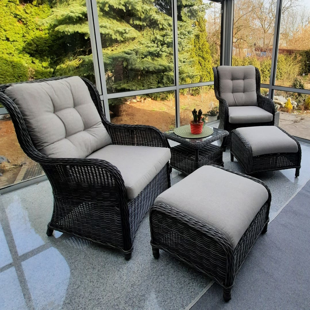 Zahradní set Bjørkka Sienna Duo Premium Dark Grey fotografie realizace 2
