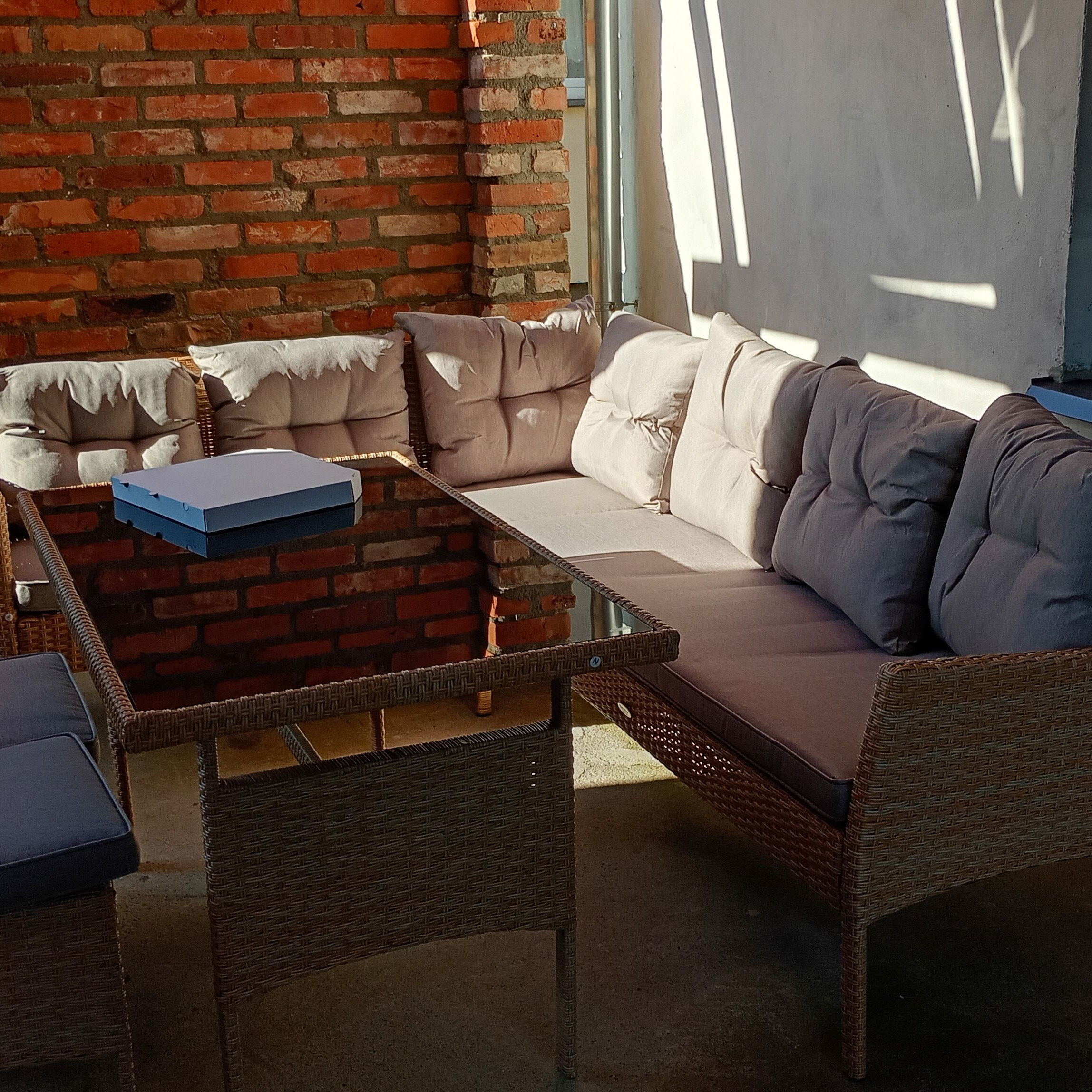 Zahradní rohová sestava Bjørkka CORTINA Beige fotografie realizace 3
