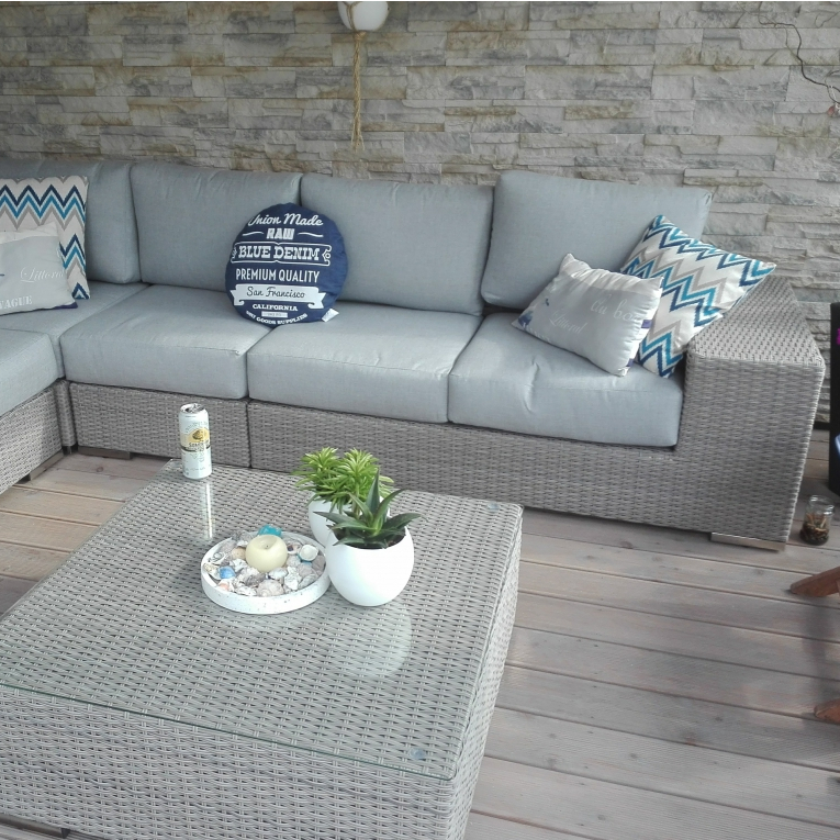 Zahradní rohová sestava Bjørkka AVOCADO Beige fotografie realizace 2
