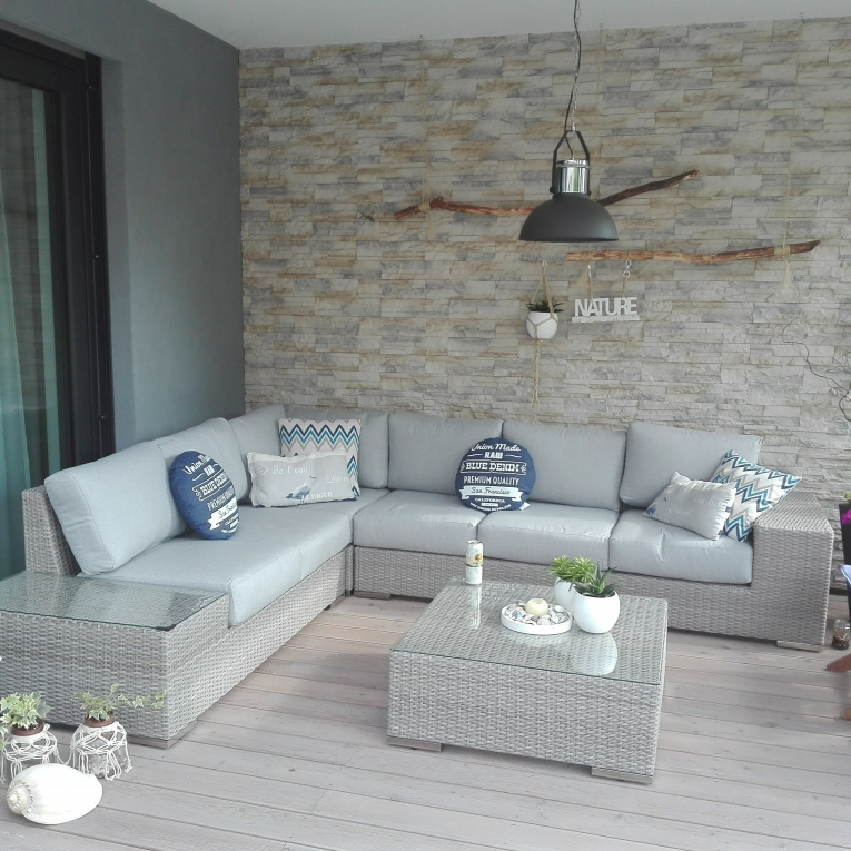 Zahradní rohová sestava Bjørkka AVOCADO Beige fotografie realizace 3