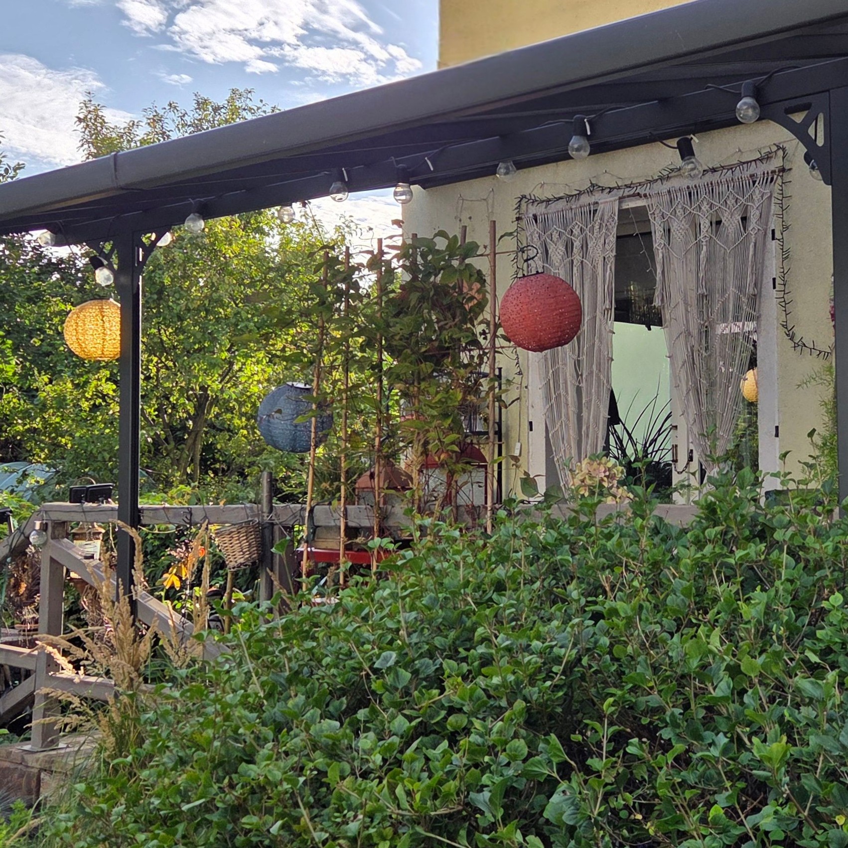 Hliníková pergola Hardmaister Atlanta 4,4x3 m šedá fotografie realizace 3