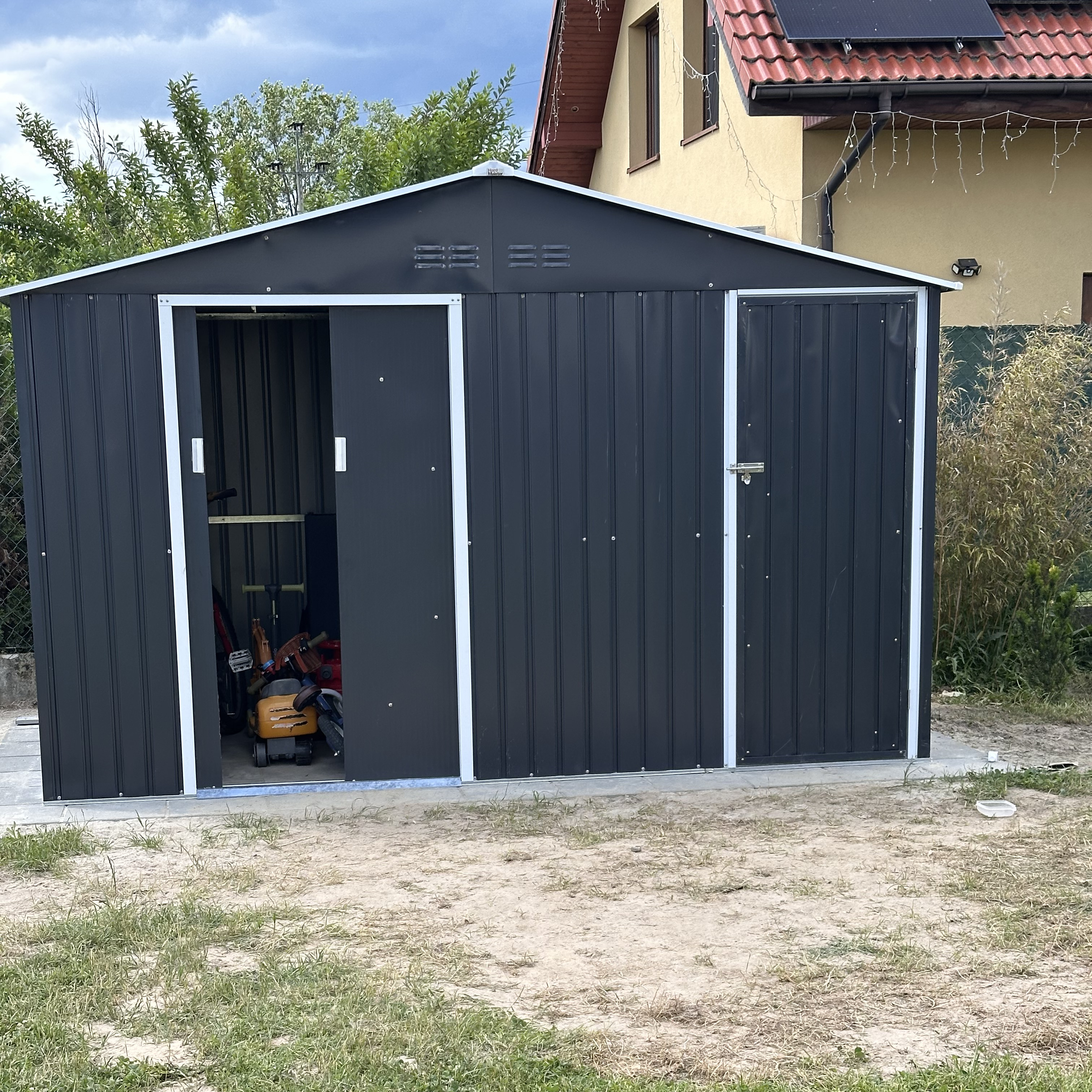 Kovový zahradní domek Hardmaister FALCON 340x194 cm fotografie realizace 4