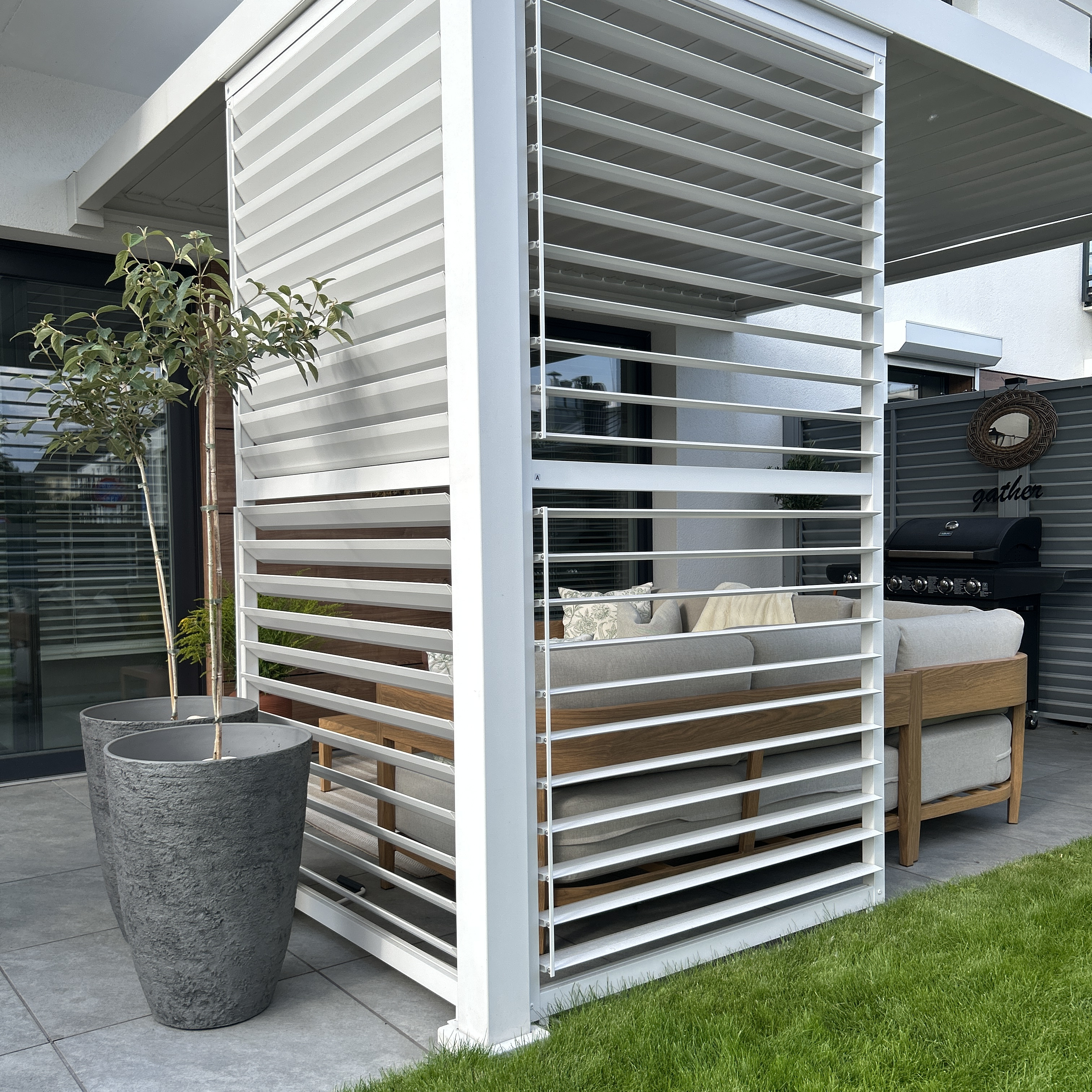 Žaluziový panel Gutroof Premium 4 m, bílý fotografie realizace 6