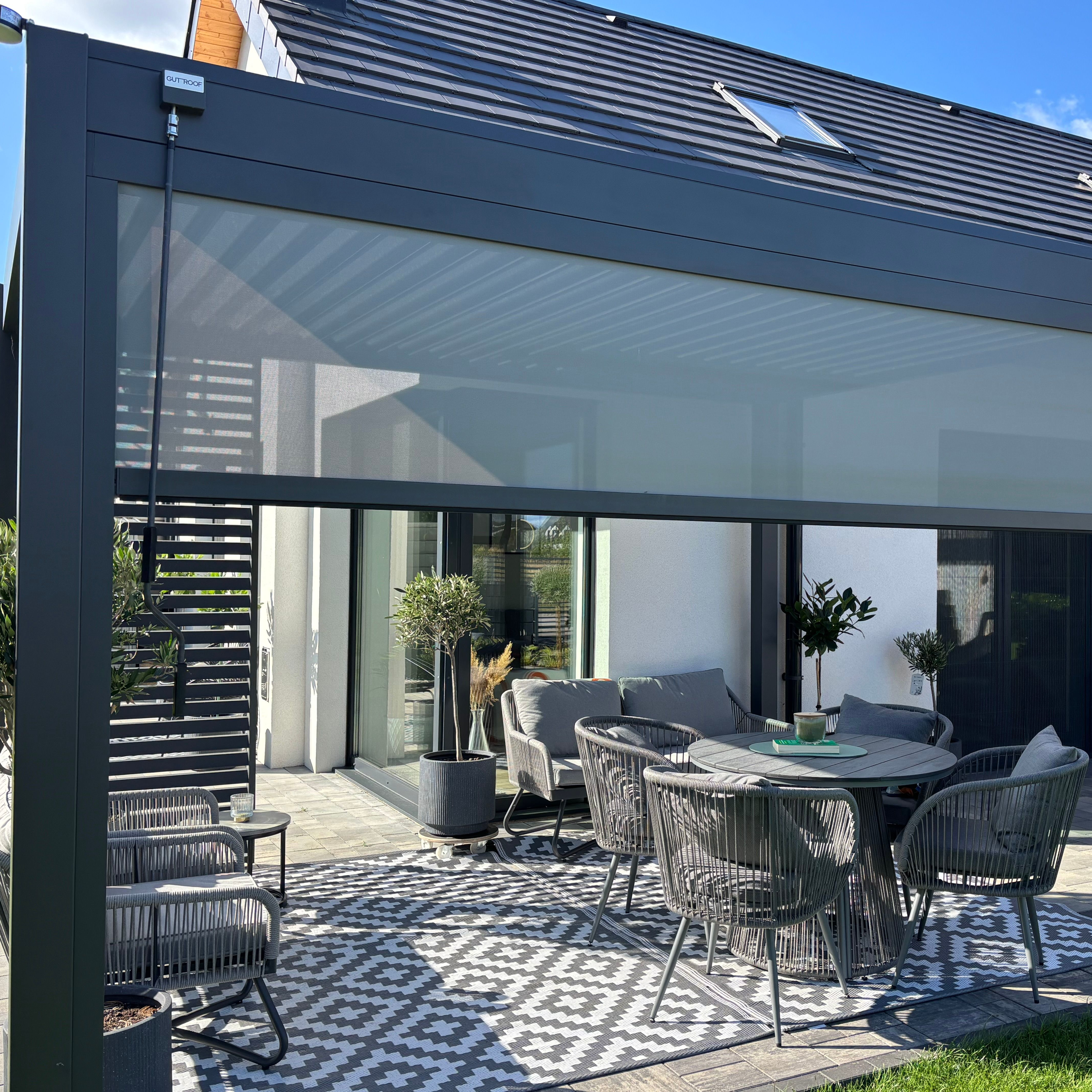 Hliníková pergola Gutroof ELEGANCE 3x4 m antracit fotografie realizace 3