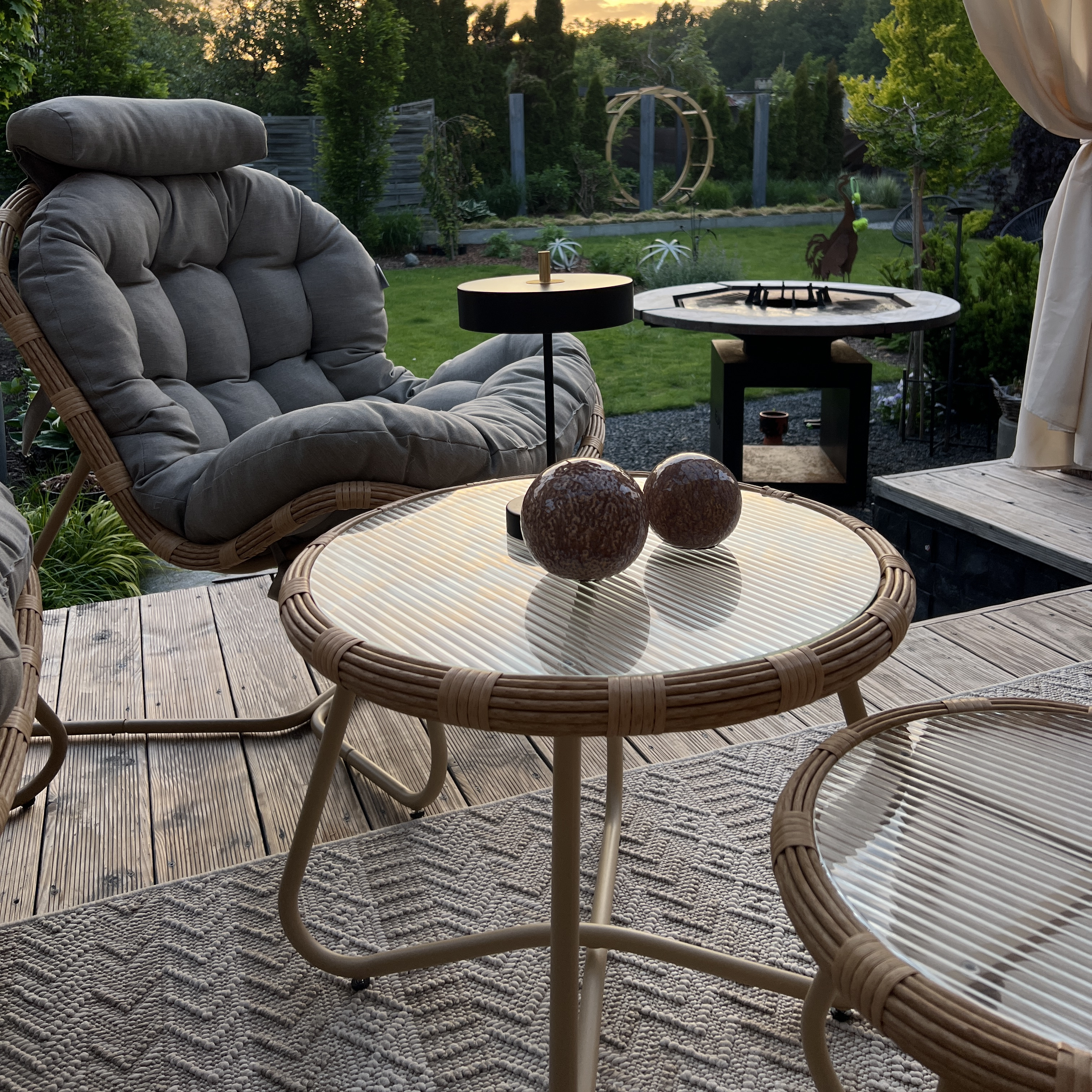 Zahradní sestava Bjørkka RODOS CAFFE Natural/Grey fotografie realizace 3