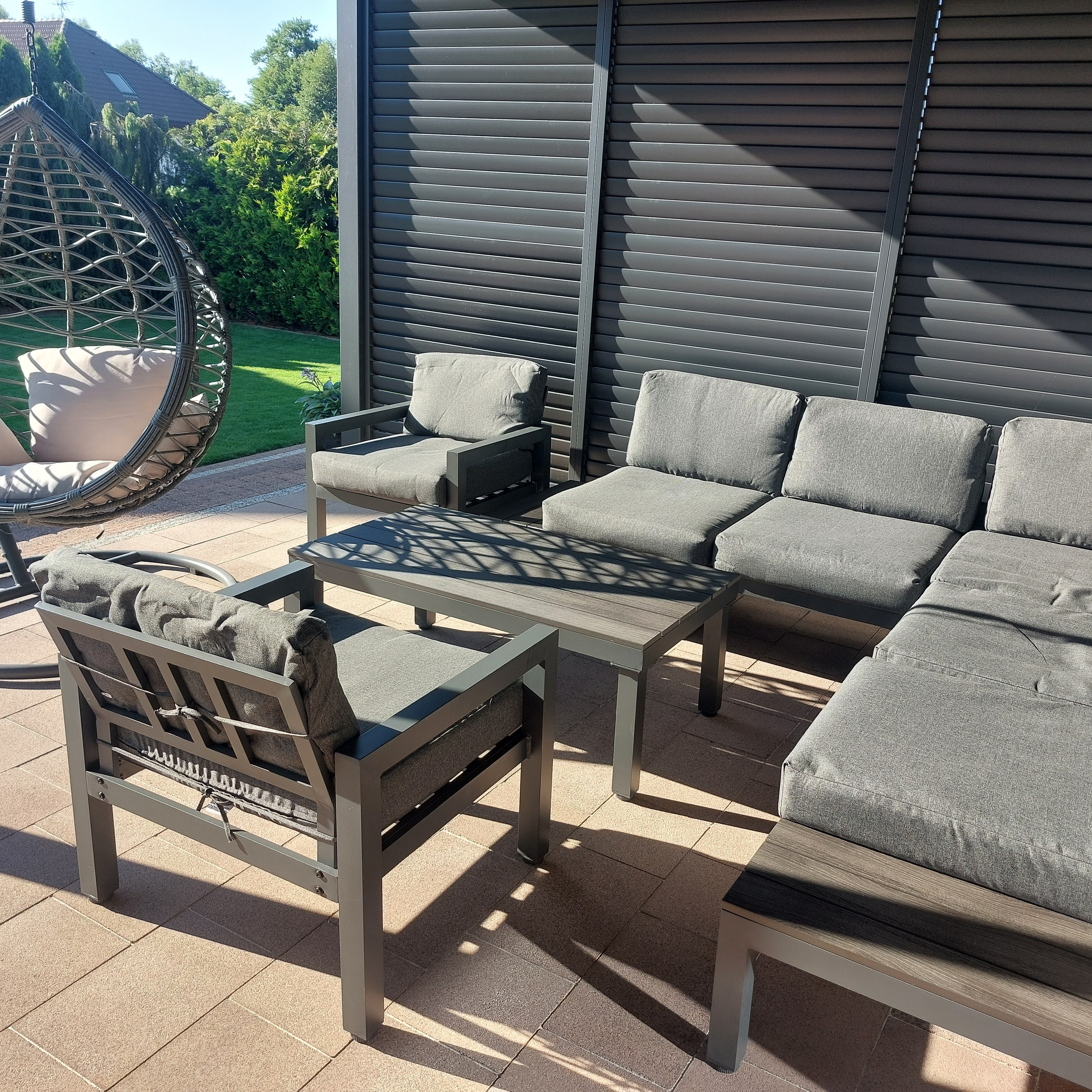 Terasa pergola DELUXE Automatic + LED 3,6x6 Antracitová - Gutroof fotografie realizace 2