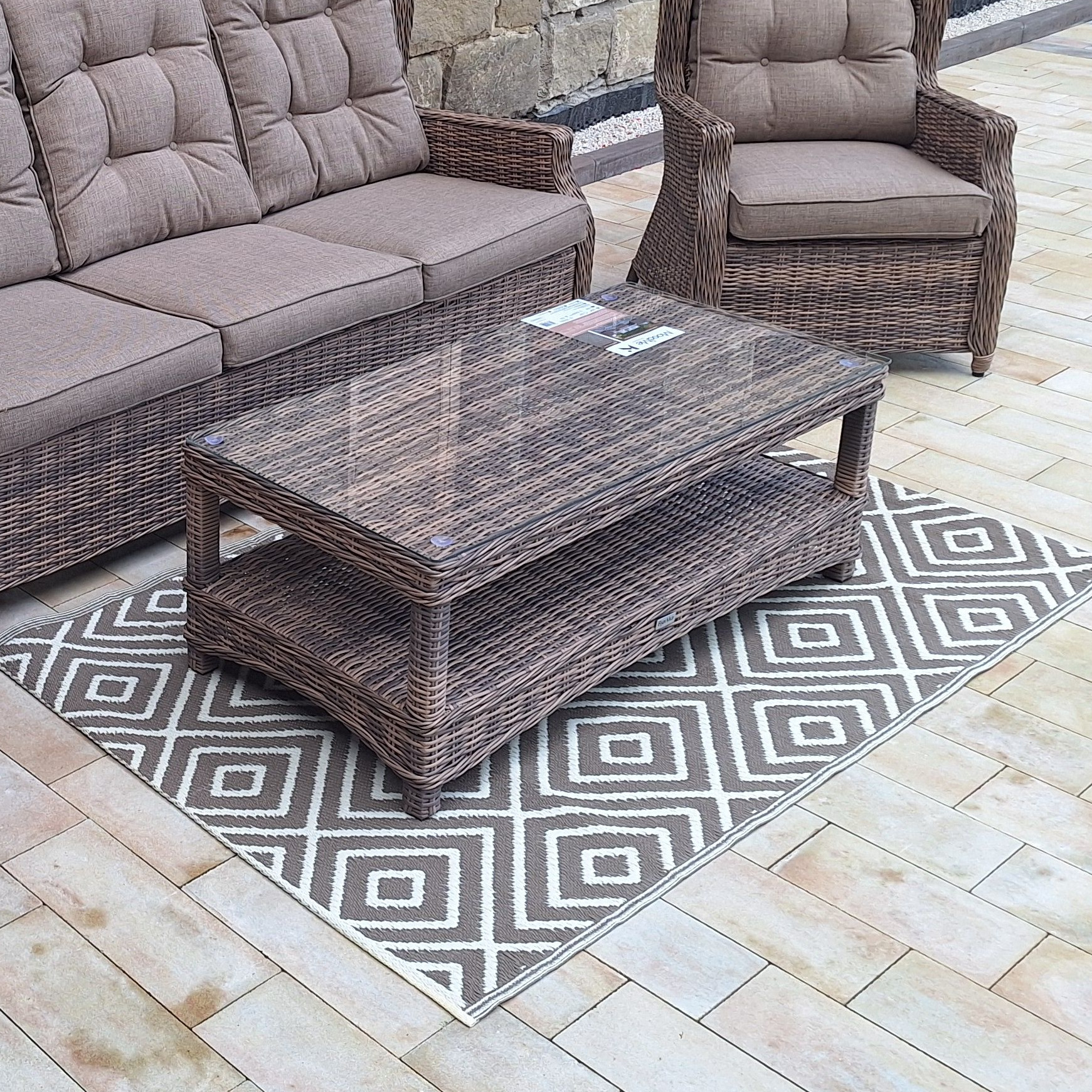 Terasaový koberec Diamond Taupe 120x180 cm - MoodMe fotografie realizace 1