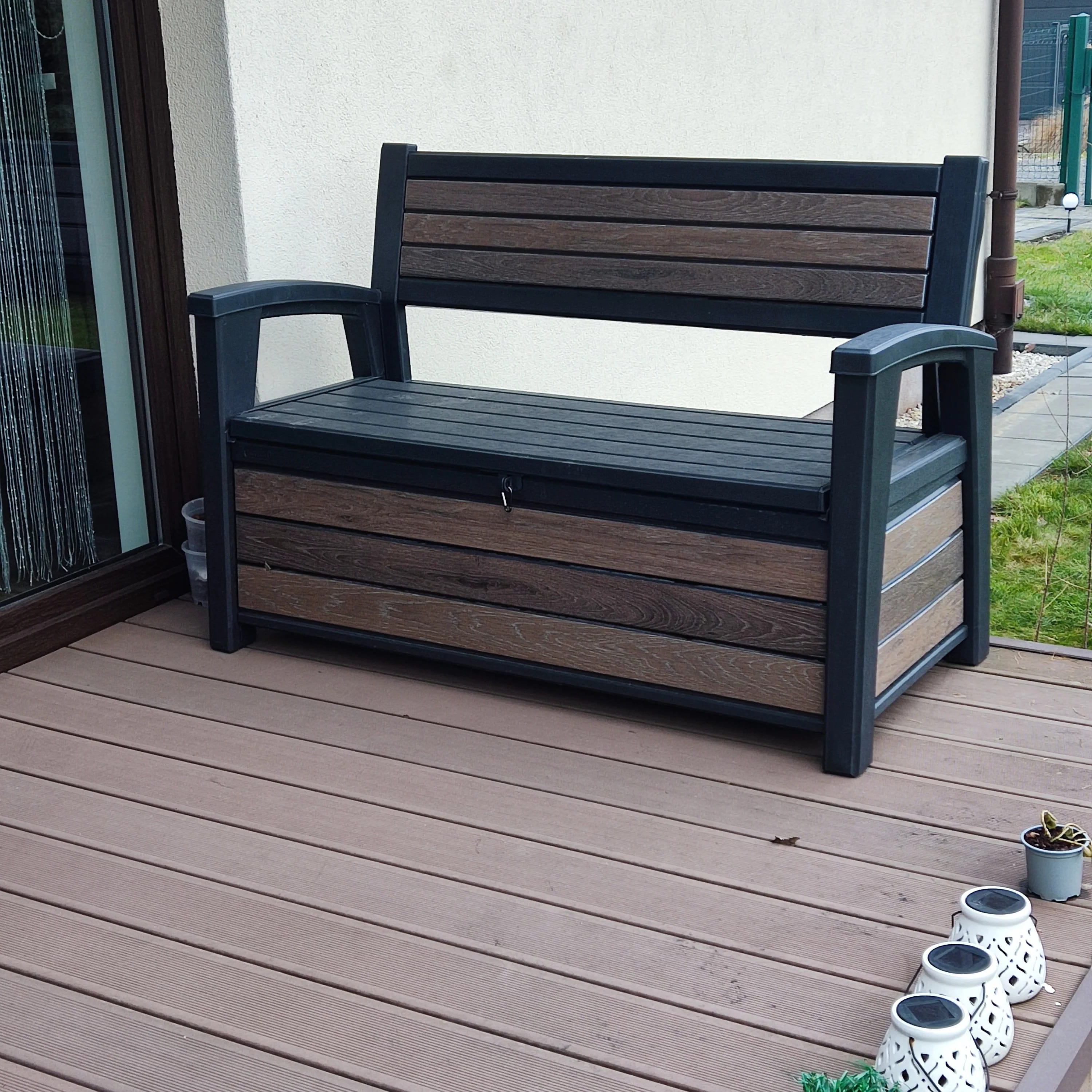 Zahradní úložný box s lavičkou Keter Deco 227 l fotografie realizace 6
