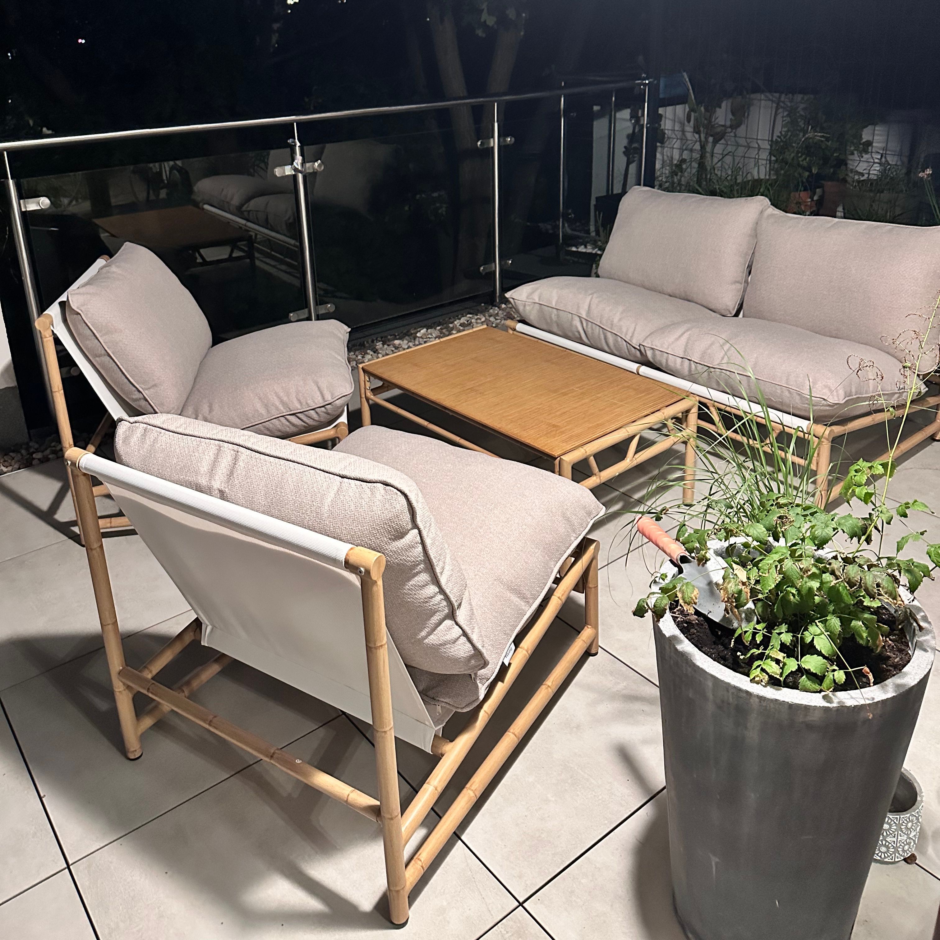 Zahradní sestava MAKANI CAFFE Grey/Beige - Bjørkka fotografie realizace 1