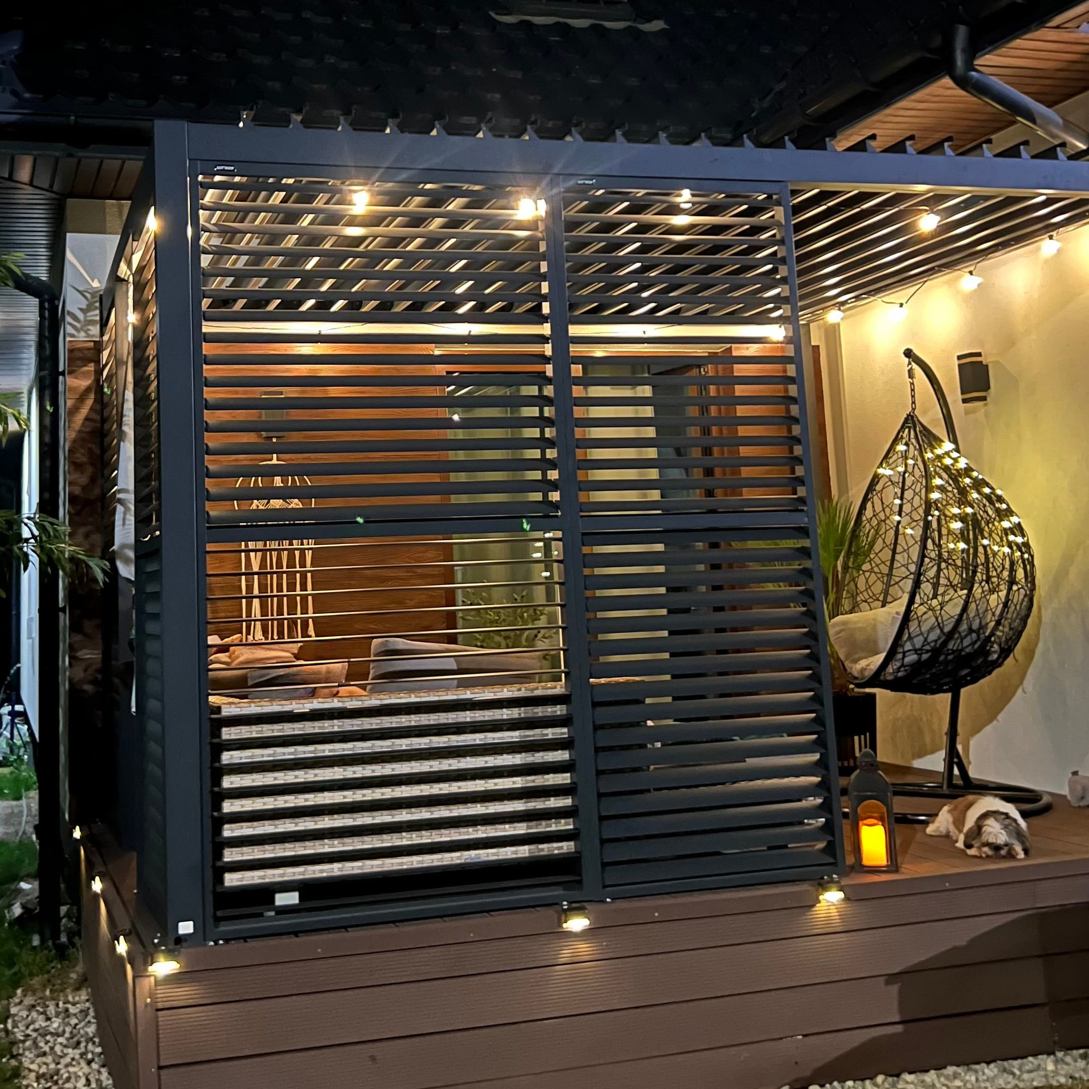 Zahradní pergole PRIMARY 3x4m antracit - Gutroof fotografie realizace 1
