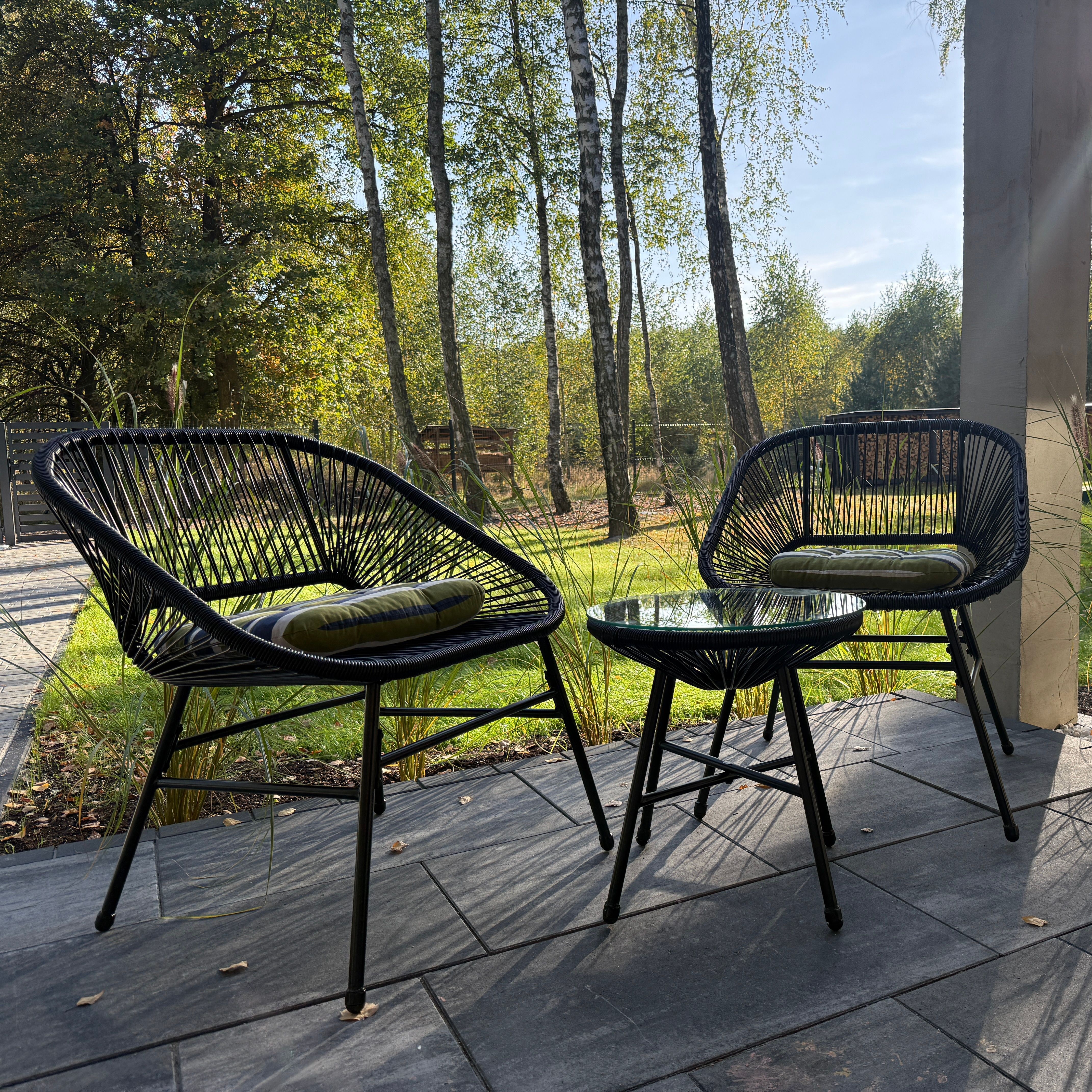 Zahradní sestava MAYA NEW 2+1 Black - Bjørkka fotografie realizace 3