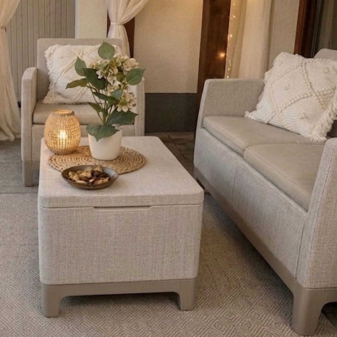 Zahradní sestava Scandi Forma Pebble Grey-Soft Beige/oat - Keter fotografie realizace 3
