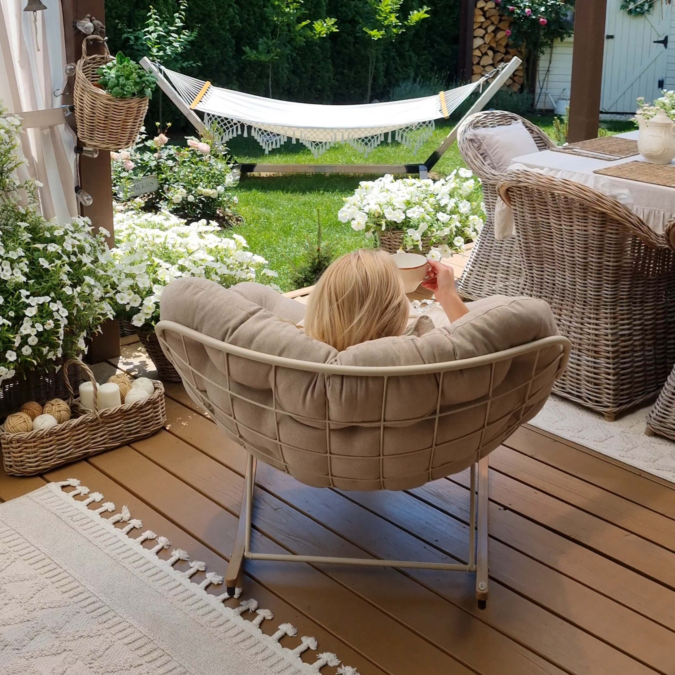 Terasaová sestava RONDA 1+1 Světle béžová – BJORKKA fotografie realizace 18
