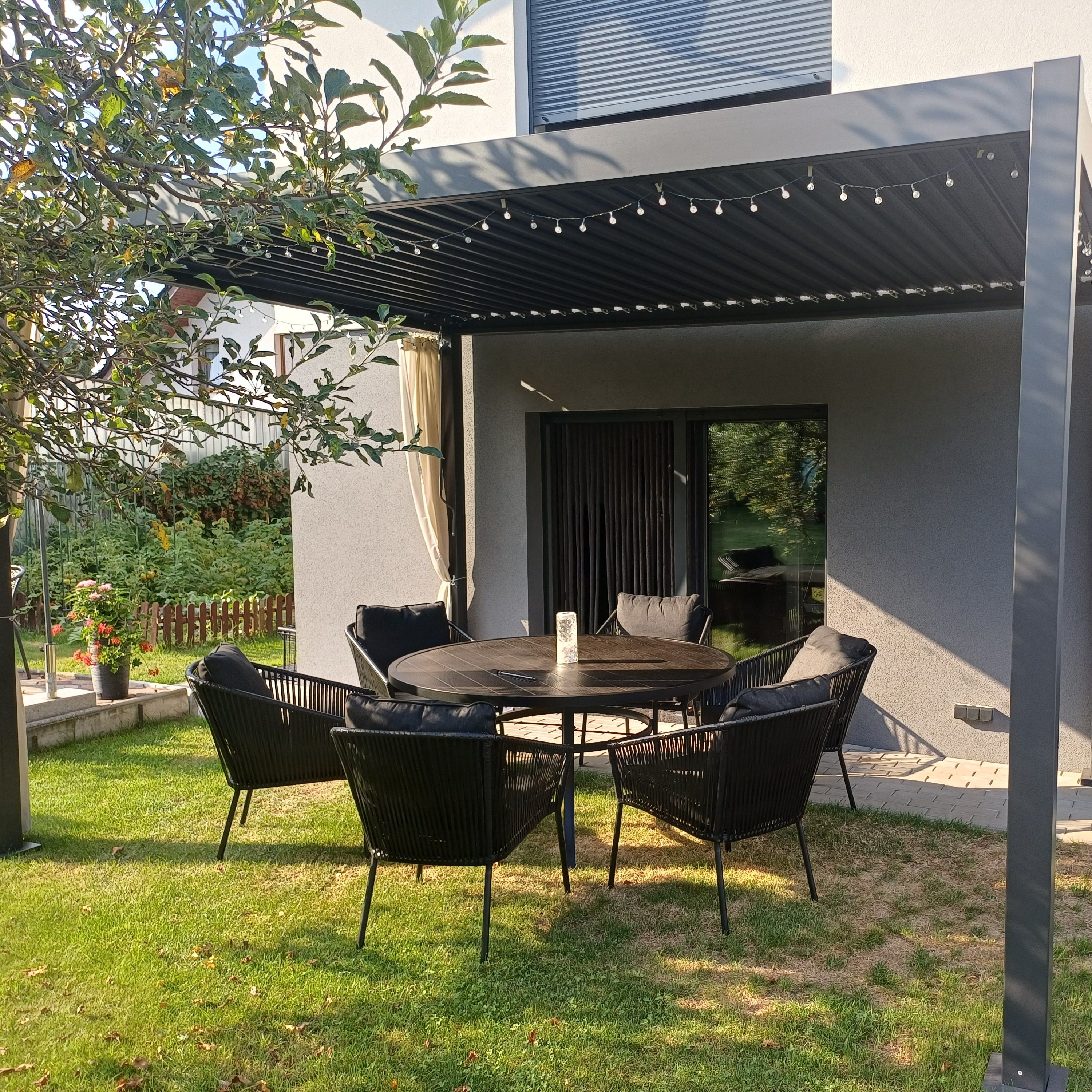 Zahradní sestava TAMARA DINING 6+1 Dark Grey - BJORKKA fotografie realizace 2