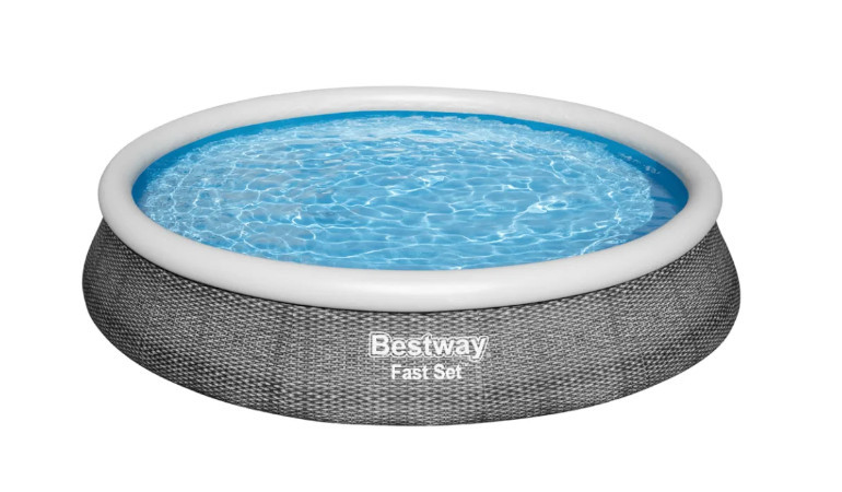 Rozpěrn&yacute; baz&eacute;n s nafukovac&iacute;m l&iacute;mcem 4 x 0,84 m - BESTWAY 57376 na b&iacute;l&eacute;m pozad&iacute;