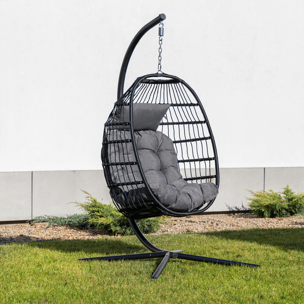 Z&aacute;věsn&eacute; křeslo Harmony Black - FOCUS GARDEN