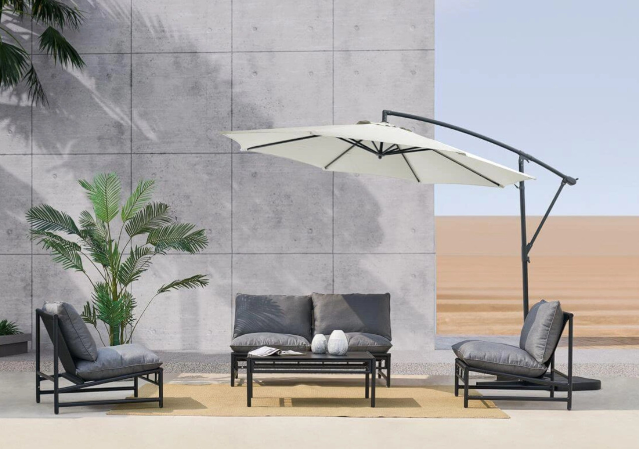 Parasol ogrodowy boczny SANTORINI 3m Beige - Focus Garden