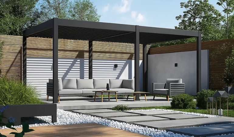 Terasová pergola DELUXE 3,6x5,3 antracit - Gutroof