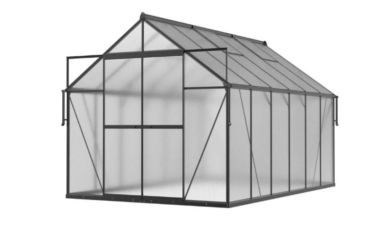 Polykarbonátový zahradní skleník Slide-In 244x370cm černý - Cultivo