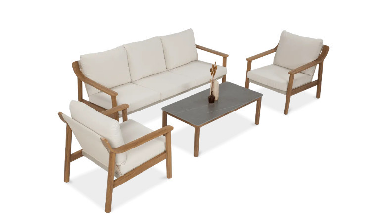 Zahradní set PATTAYA CAFFE Wood Look - Focus Garden on the white background