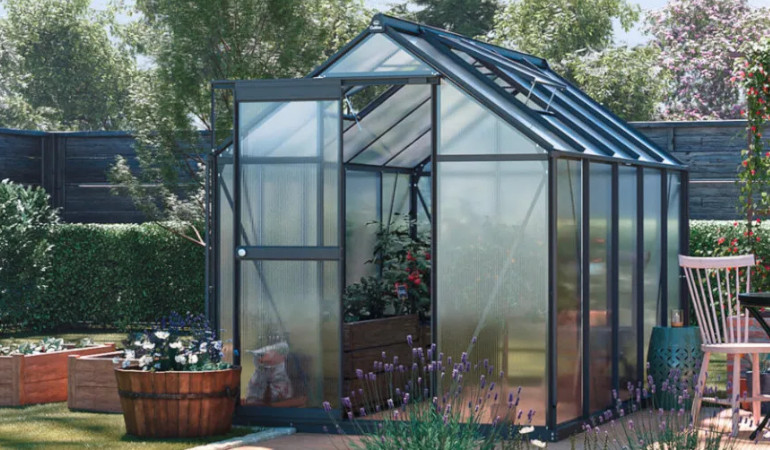 Polykarbonátový zahradní skleník Slide-In 183x303cm černý - Cultivo