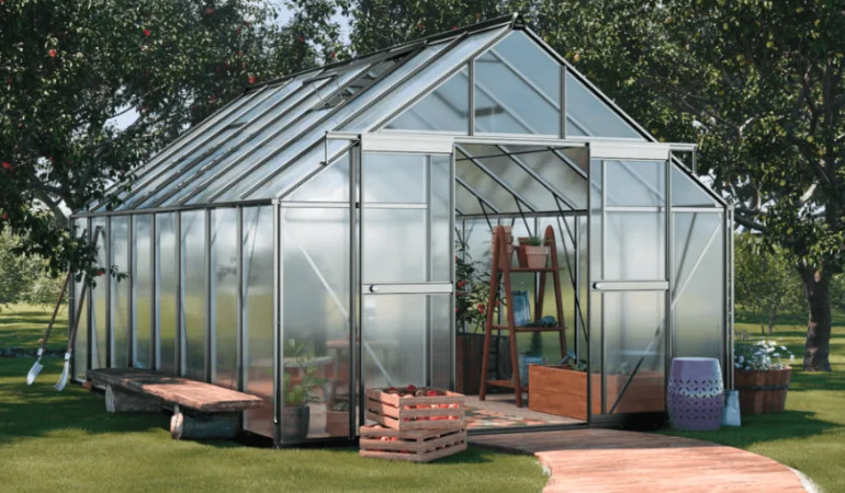 Polykarbonátový zahradní skleník Slide-In 305x489cm Silver - Cultivo