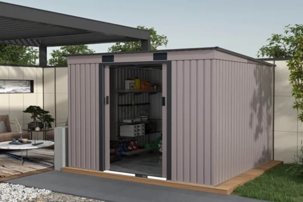 Zahradní domek OREGON 261x121cm Warm Grey - Hardmaister