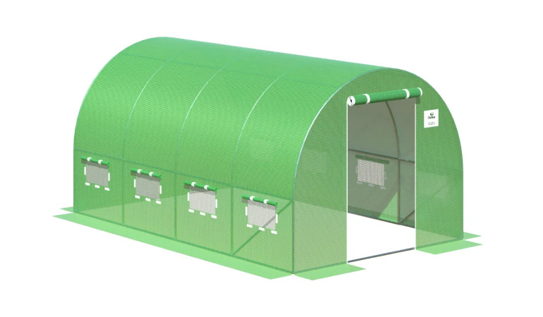 F&oacute;liov&yacute; tunel 2,5x4x2 - 10m2 4 sekce, zelen&yacute;